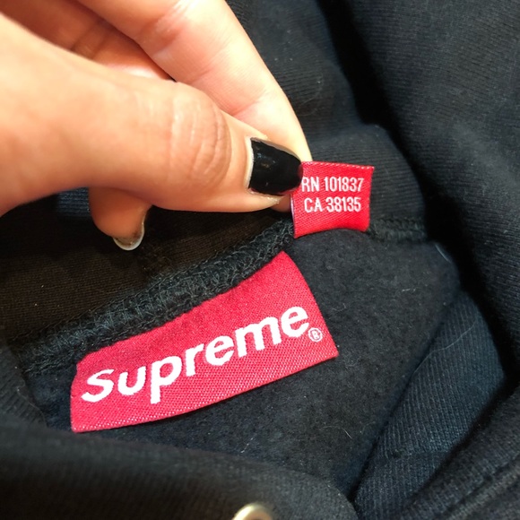 Logo Hoodie Supreme Fake Tag Supreme Cross Box Logo Hoodie Black